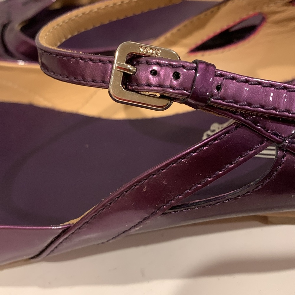 Tod's Purple Flats with Ankle Strap 9.5 - Picture 6 of 8
